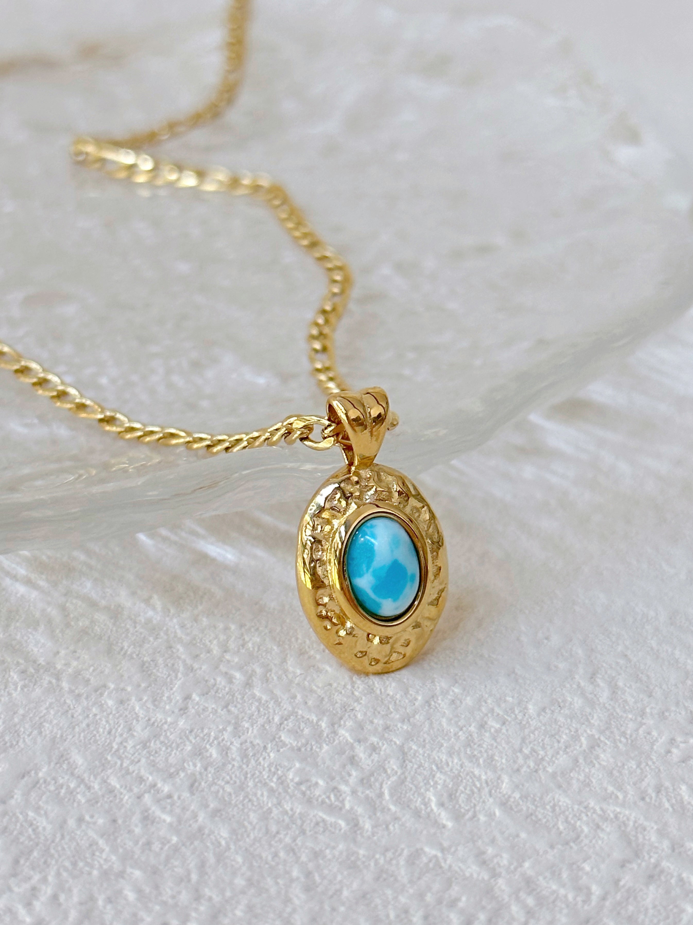 Blue turquoise deals necklace