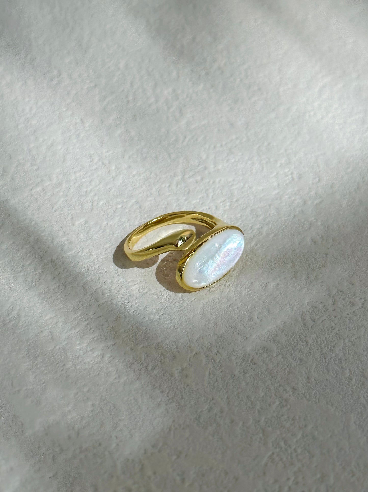 Meri Natural Mother of Pearl Open Ring