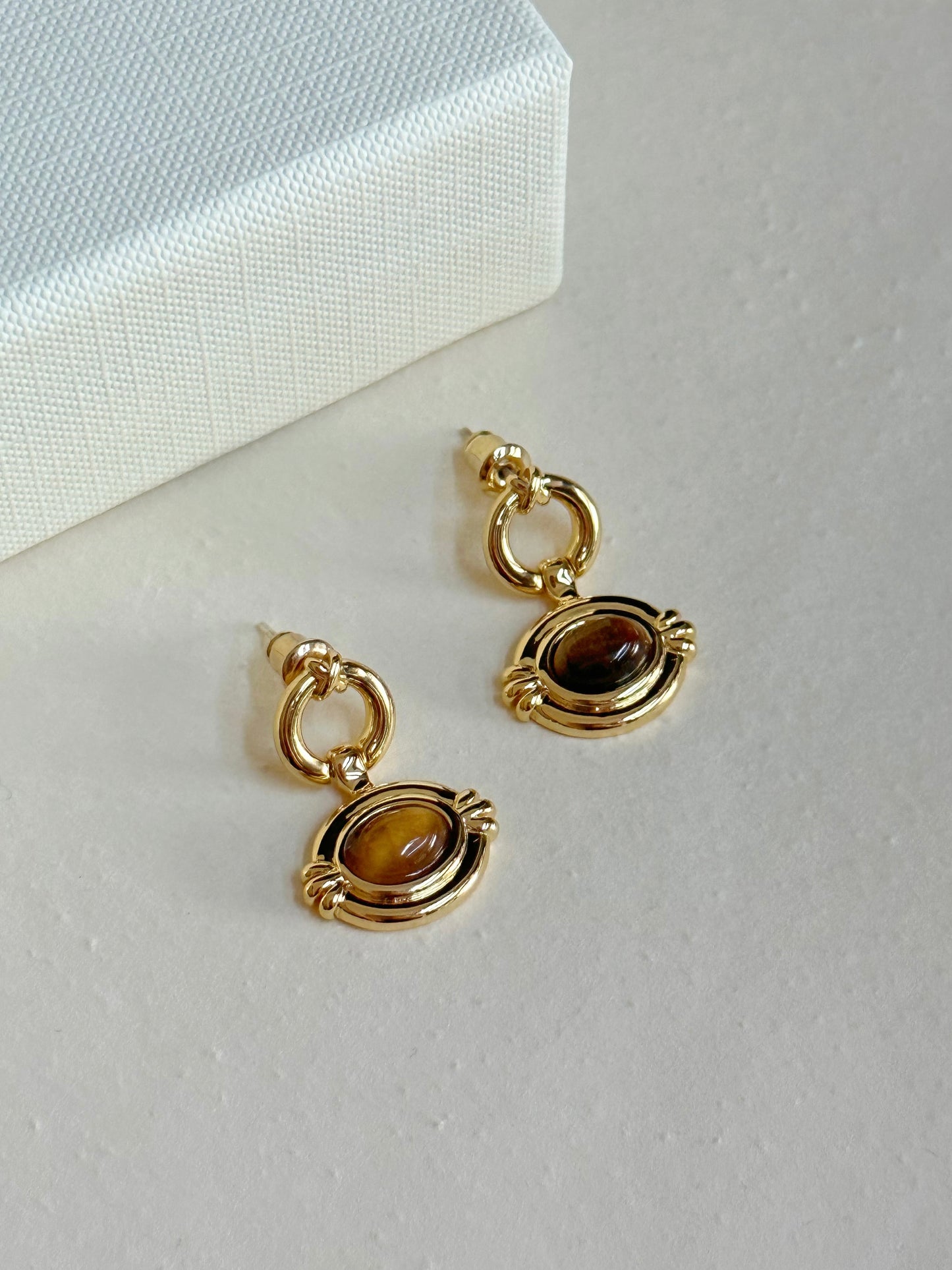 Tora Tigerite Drop Earrings