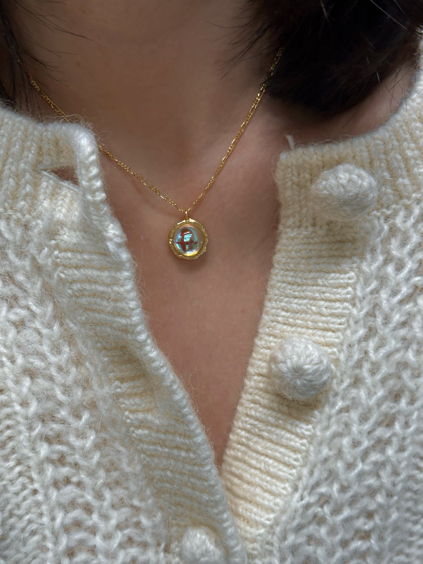 Lunette Moonstone Necklace